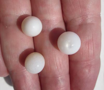 Three Exceptional Egg Shaped Clam Pearls 26+ Carats Total