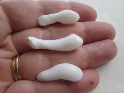 Three Large Wonderful Clam Pearl Drops 43+ carats 26 - 42mm