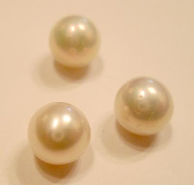 Three Matching Natural Pearls USA