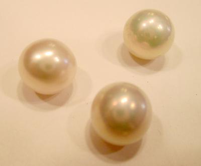 Three Matching Natural Pearls USA