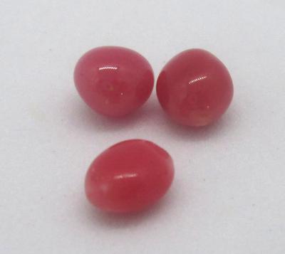 Three Reddish Conch Pearls