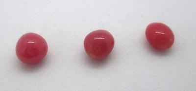 Three Reddish Conch Pearls
