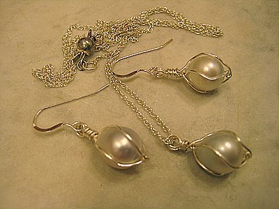 Three Silver South Sea Pearls in Sterling Silver