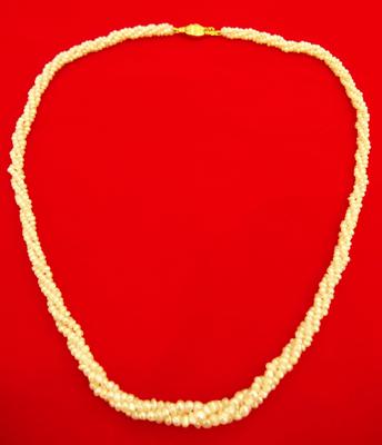 3 Strand Natural Pearl Necklace