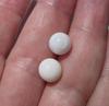 2 Clam Pearls Off Round Shape 9 carats total