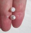 2 Drop Shaped Clam Pearls 7 carats Total