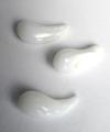 3 Curved Drop Clam Pearls 19+ carats Total 18+mm 