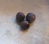 3 Purple Colored Blue Mussel Pearls 1.10 carat total