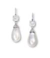 Pair of Natural Pearl & Diamond Earrings<BR><I>Photo: Christie's</I>