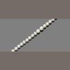 A single-strand natural pearl necklace with diamond-set clasp