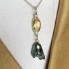Abalone Pearl with Citrine on Sterling Necklace 