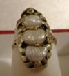 Antique 14K Gold Arts & Crafts Natural Freshwater Pearl Ring