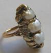 Antique 14K Gold Arts & Crafts Natural Freshwater Pearl Ring
