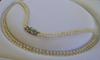 Antique Edwardian Double Strand Natural Pearl Necklace, 9K Gold Diamond Clasp