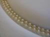 Antique Edwardian Double Strand Natural Pearl Necklace, 9K Gold Diamond Clasp