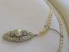 Antique Edwardian Natural Pearl Necklace, Platinum Diamond Clasp