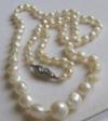 Antique Graduated Natural Mississippi Freshwater Pearl Necklace