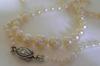 Antique Natural Pearl Necklace, Marquise Diamond Platinum Clasp