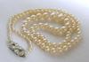 Antique Natural Saltwater Pearl Necklace, 18K Gold Diamond Clasp