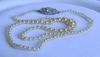 Antique Natural Saltwater Pearl Necklace, Large Platinum Diamond Clasp