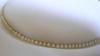 Antique White Natural Saltwater Pearl Necklace, Platinum Clasp