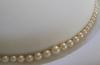 Antique White Natural Saltwater Pearl Necklace, Platinum Diamond Clasp