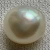 Basra Natural Pearl 5+ Carat Button Shape Light Greyish Cream