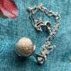 Basra Natural Pearls in Globe on Chain 2 carat total