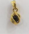 Black Natural Pearl Pendant on 18 carat Gold