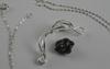 Black Pearl Cage Pendant Sterling Silver