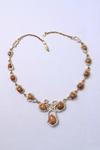 Brown Conch Pearl & Diamond Necklace