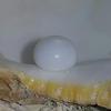 Clam Pearl Button 12.2 ct with Flame 13mm
