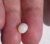 Clam Pearl Full Flame Snowman Shape 2+ carats 8mm 
