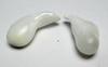 Clam Pearl Pair Curved Drops Good Matching Full Flame