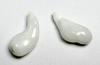 Clam Pearl Pair Curved Drops Good Matching Full Flame