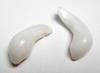 Clam Pearl Pair Curved Drops with Full Flame 21mm 17+ carats