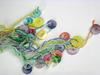 Colorful Muscatine Pearl Button Necklace on Wool