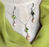 Conch Pearl Necklace & Earring Set with Peridots