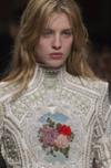 <i>Photo: Associated Press</I> Balmain's Olivier Rousteing used dazzling embroideries of everything from crystals to pearls in his over-the-top pieces.