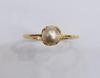 Natural Pearl Ring 21K Gold 1+carat
