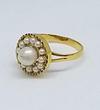 Fancy 12 Pearl Ring Basra Pearls 18K Yellow Gold