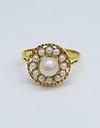 Fancy 12 Pearl Ring Basra Pearls 18K Yellow Gold
