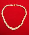 Graduated Twisted Strand Natural Basra Pearl Necklace