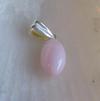 Light Pink Oval Conch Pearl Pendant on Sterling Silver