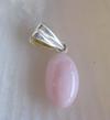 Light Pink Oval Conch Pearl Pendant on Sterling Silver