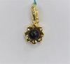 Little Flower Natural Dark Brown Pearl Pendant on 18k Gold