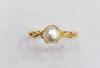 Lovely Natural Pearl Ring 1+ carat 21K Yellow Gold