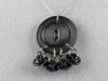Muscatine Black Pearl Button Necklace & Earring Set