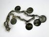 Muscatine Button Necklace in Black on Hand Spun Iowa Wool