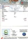Certificate Natural 6mm Basra Pearl 1.86 carats Pendant on 18k Gold